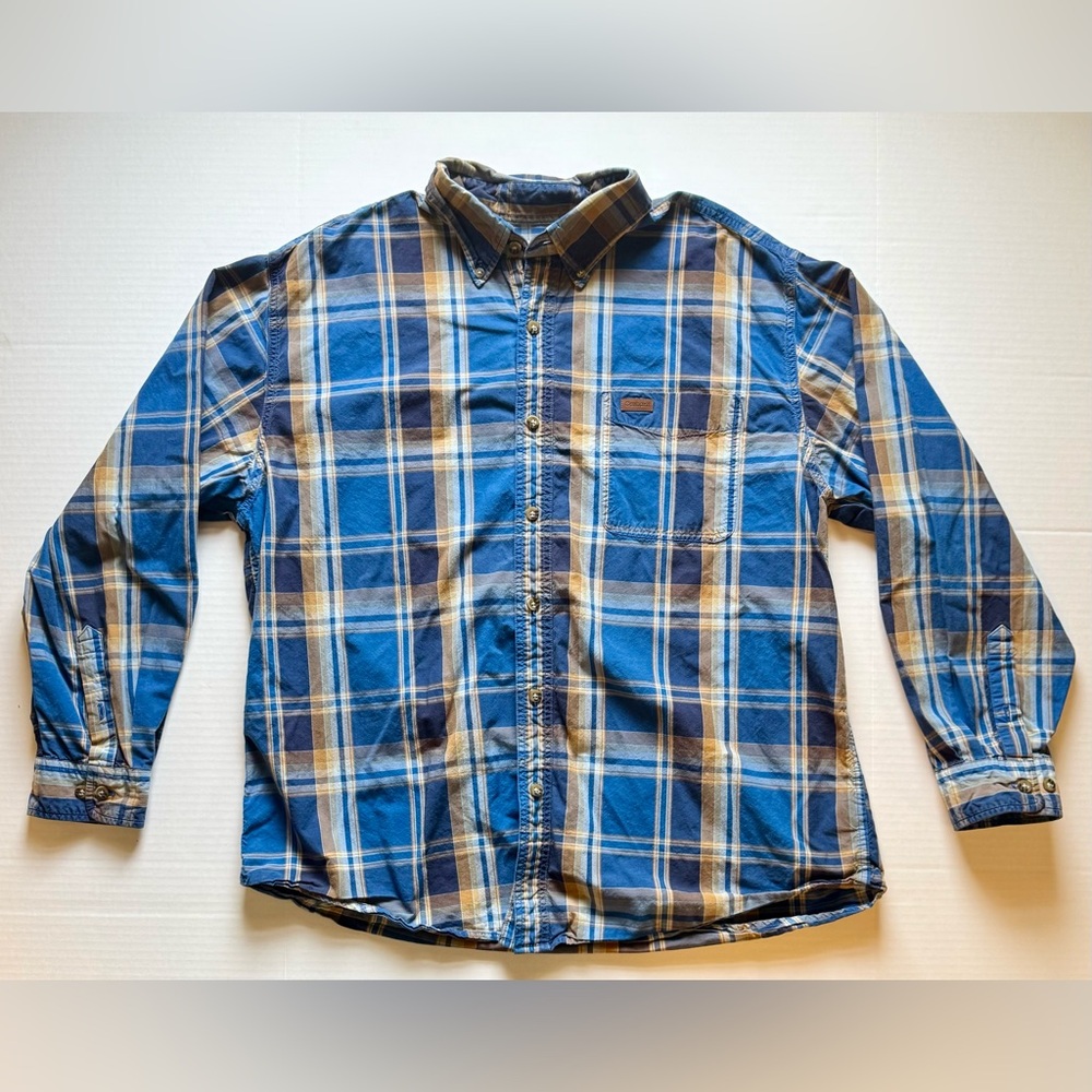 Carhartt Blue and Brown Plaid Casual Shirt‎ Size XL (0021) A7